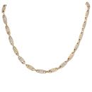 14ct Yellow And White Gold Greek Key Chain 24"