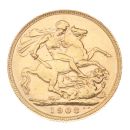 1908 Edward VII Large Head UK Full Sovereign Coin