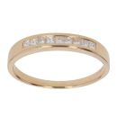 18ct Yellow Gold 0.36ct Princess Cut Diamond Half Eternity Ring