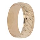 9ct Yellow Gold 7.2mm Patterned Wedding Band