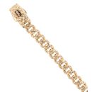 14ct Yellow Gold Monaco Classic Flex Lock Curb Bracelet 8.5"