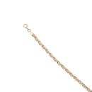 14ct Yellow And White Gold Floral Bracelet 7.5"