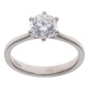 Platinum 1.25ct Brilliant Cut Lab Grown Diamond Solitaire Ring