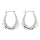 Silver Creole Hoop Earrings By Icesia
