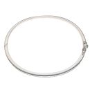 9ct White Gold 2.50ct Baguette Cut Diamond Bangle