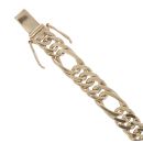 9ct Yellow Gold Double Figaro Bracelet 8.5"