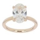 9ct Yellow Gold 3.16ct Oval Cut Lab Grown Diamond Solitaire Ring