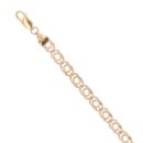 9ct Yellow and White Gold Diamond Cut Fancy Bracelet 7"
