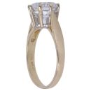 14ct Yellow Gold Cubic Zirconia Solitaire Ring