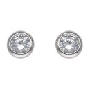 Silver Cubic Zirconia Stud Earrings By Icesia