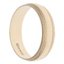 9ct Yellow Gold 6.1mm Milligrain Wedding Band