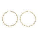 9ct Yellow Gold Twist Hoop Earrings