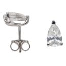 9ct White Gold 2.00ct Pear Cut Lab Grown Diamond Stud Earrings