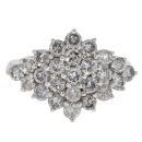 18ct White Gold 1.75cts Diamond Cluster Ring