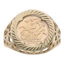 9ct Yellow Gold St George Ring