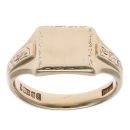 9ct Yellow Gold Patterned Signet Ring