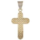 9ct Yellow Gold Cubic Zirconia Cross Pendant