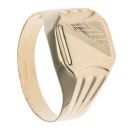 14ct Yellow Gold Square Patterned Signet Ring