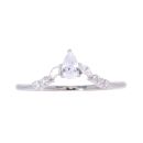Silver Cubic Zirconia Wishbone Ring by Icesia