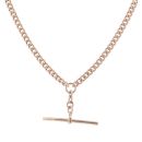 9ct Rose Gold Curb T-Bar Chain 18"