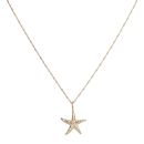 14ct Yellow Gold Star Fish Pendant and Chain 18"