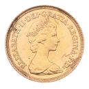 1982 Elizabeth II Decimal Portrait UK Half Sovereign Coin