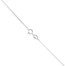 Silver Cubic Zirconia Twisted Ribbon Pendant And Chain 18" By Icesia