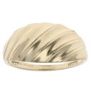 9ct Yellow Gold Domed Stripe Ring