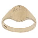 9ct Yellow Gold Patterned Signet Ring