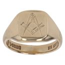 9ct Yellow Gold Masonic Signet Ring