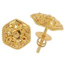 22ct Yellow Gold Filigree Stud Earrings