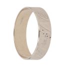 18ct White Gold 5.1mm Patterned Wedding Band