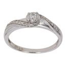 9ct White Gold 0.17ct Diamond Solitaire Ring