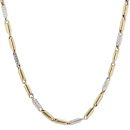 18ct Yellow and White Gold Greek Key Chain 24"