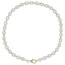 14ct Yellow Gold Cubic Zirconia Fancy Bracelet 7.5"