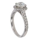 Platinum 1.50ct Brilliant Cut Diamond Cluster Ring