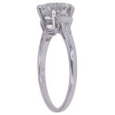 Platinum 1.75ct Brilliant and Baguette Cut Diamond Solitaire Ring
