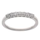 9ct White Gold 0.25ct Diamond Seven Stone Eternity Ring