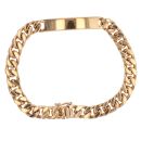 9ct Yellow Gold ID Curb Bracelet 8"