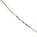 14ct Yellow And White Gold Twist Bar 24" Chain