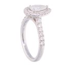 Platinum 1.00ct Pear And Brilliant Cut Diamond Cluster Ring