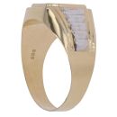 14ct Yellow and White Gold Square Signet Ring