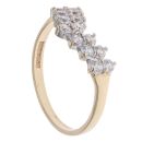 9ct Yellow Gold Cubic Zirconia Wishbone Two Row Ring