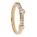 9ct Yellow Gold Diamond Band Ring by Anya Belle