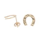 9ct Yellow Gold Horseshoe Stud Earrings