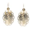 14ct Yellow and White Gold Greek Key Earrings