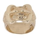 9ct Yellow Gold Patterned Double Buckle Ring