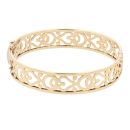 9ct Yellow Gold Patterned Hinged Bangle