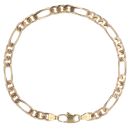 9ct Yellow Gold Figaro Bracelet 8"