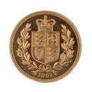 2002 Elizabeth II Fourth Portrait UK Full Sovereign Coin